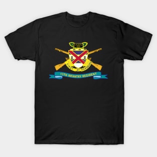 13th Infantry Regiment - DUI w Br - Ribbon X 300 T-Shirt